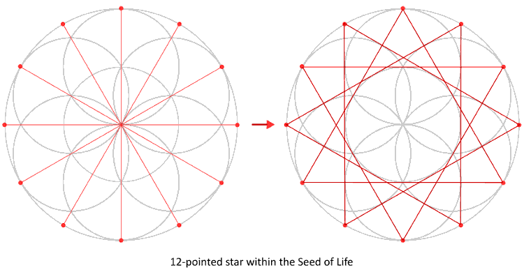 12-pointed star - Seed of Life