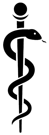 Asclepius rod - healing symbol