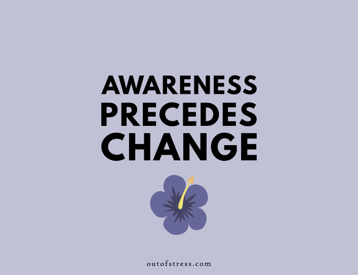 Awareness precedes change.