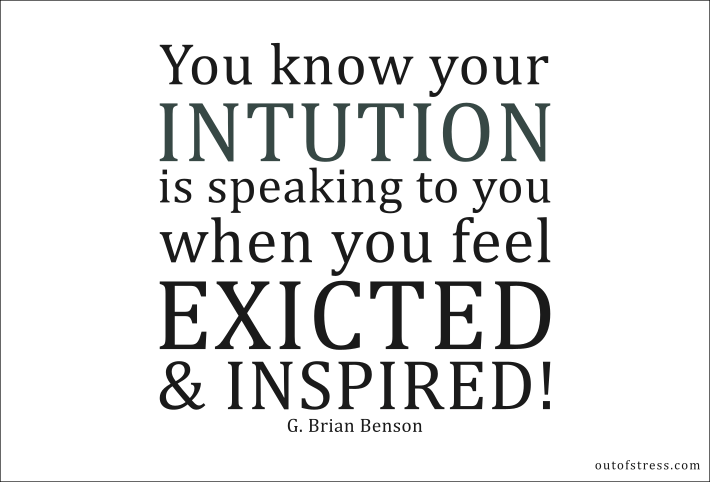 Habits for Success - G. Brian Benson Intuition Quote