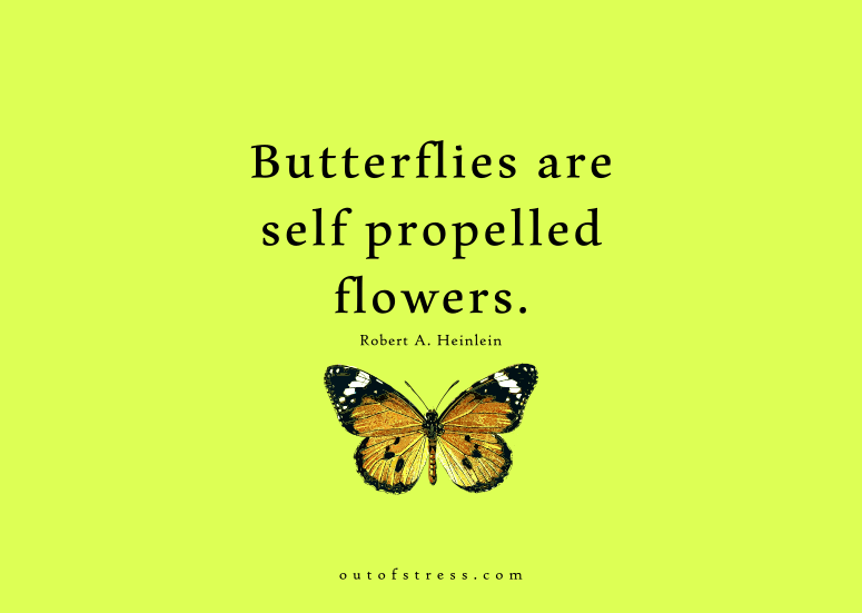 Butterflies are self propelled flowers.