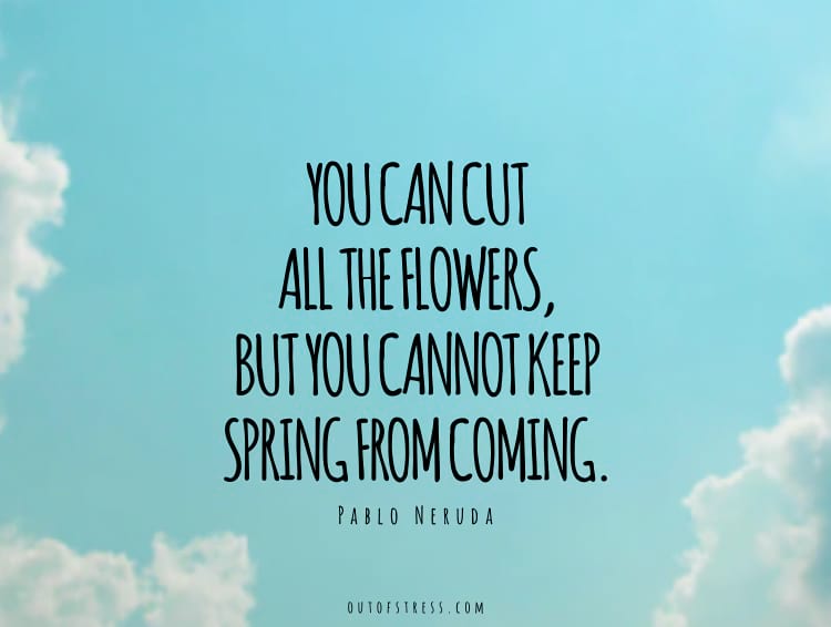 You can cut all the flowers but you cannot keep spring from coming.