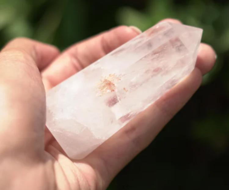 Clear quartz crystal