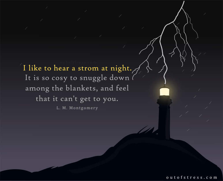 Cosy sleep quote by L. M. Montgomery