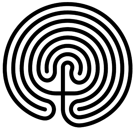 Cretan spiral labyrinth