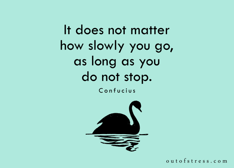It does not matter how slowly you go as long as you do not stop. - Confucius