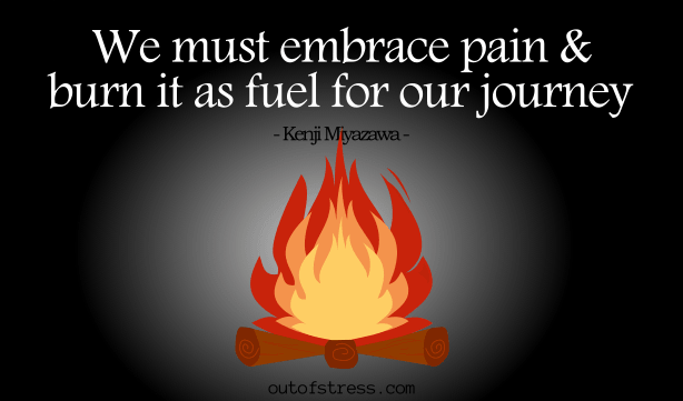 Embrace pain and burn it as fuel for your journey