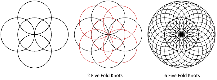 Five fold knot and torus symbol