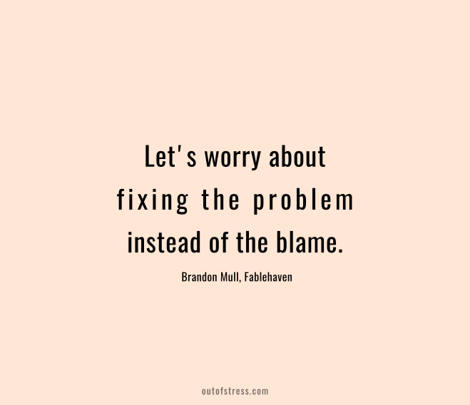 Let's worry about fixing the problem instead of the blame.