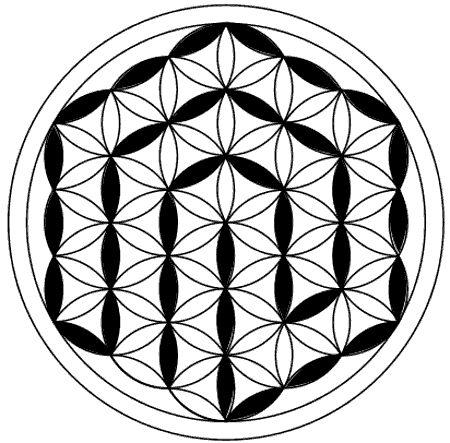 Labyrinth within the Flower of Life 