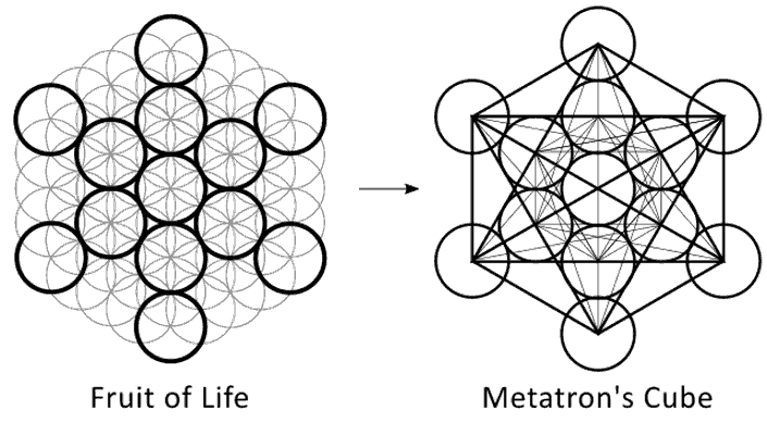 Fruit of Life Metatron's Cube