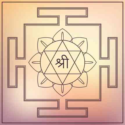 Goddess Lakshmi yantra featured the 6-pointed star