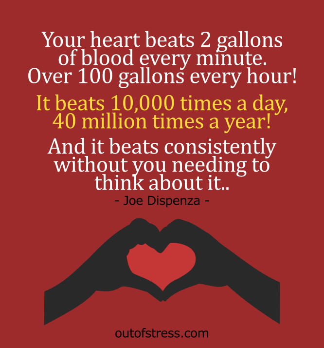 Your heart beats 2 gallons of blood every minute. - Joe Dispenza