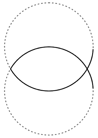 Jesus fish inside Vesica Piscis