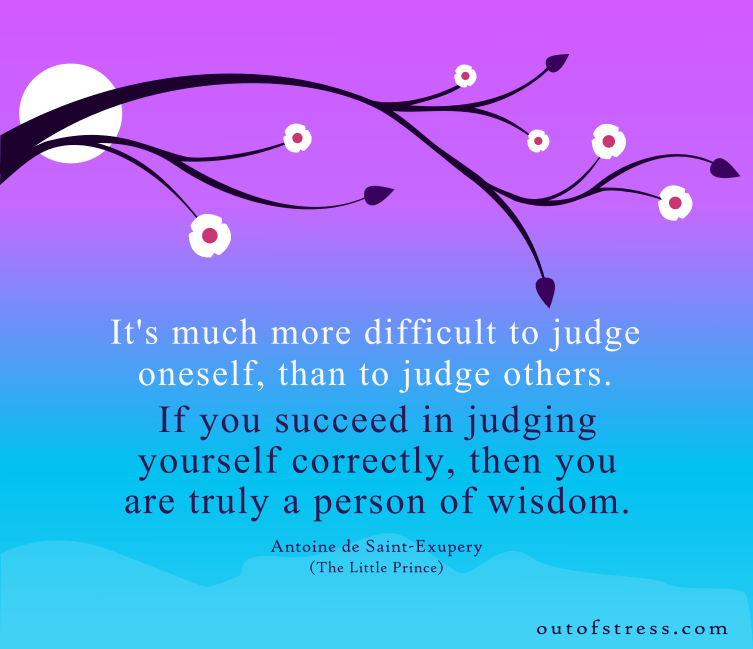The Little Prince quote on judging others.