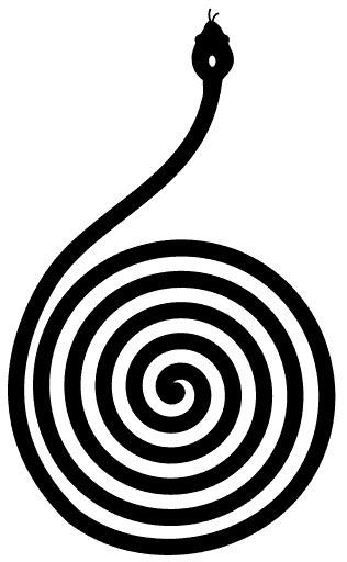 Kundalini coiled serpent