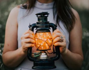 Girl with lantern