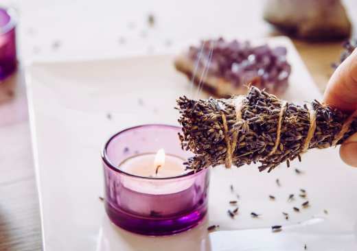Smudging with Lavender