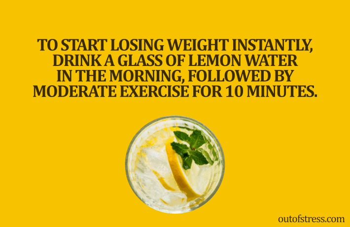 Lemon water plus exercise for losing weight - Tip