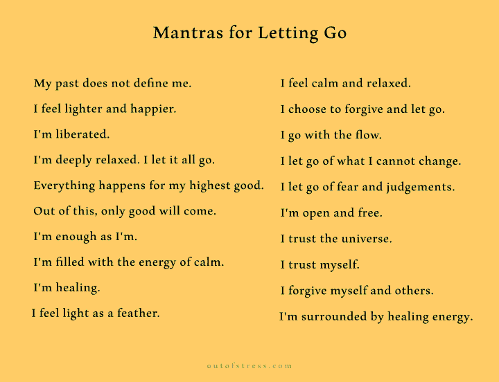 Letting go mantras
