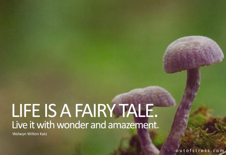 Life is a fairy tale. Live it with wonder and amazement.