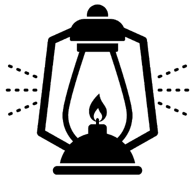 Lit lantern