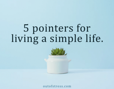 Living a simple life - featured image