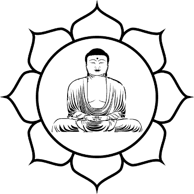 Meditating Buddha peace symbol