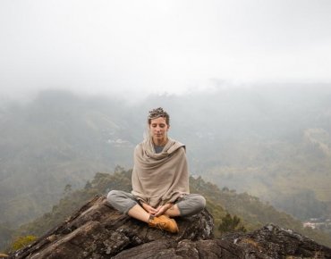 Meditating in nature