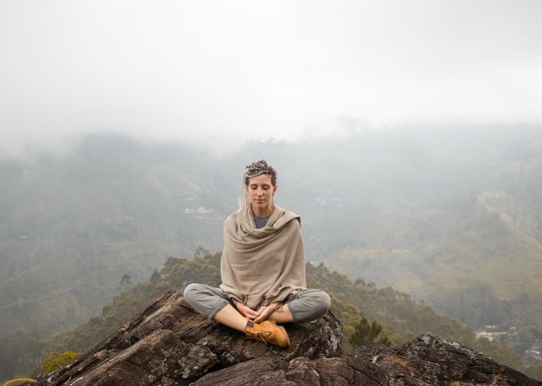 Meditating in nature