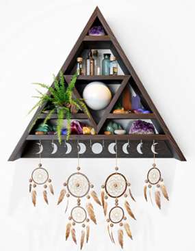 Meditation triangle shelf