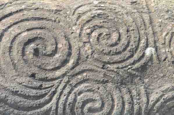 Newgrange rock spiral