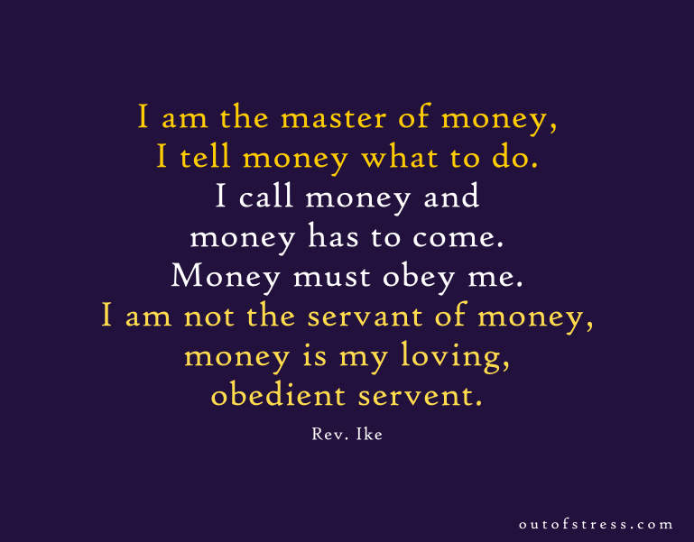 Rev Ike master of money affirmation