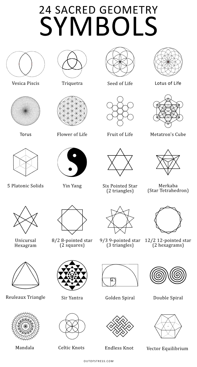 24 Sacred geometry symbols