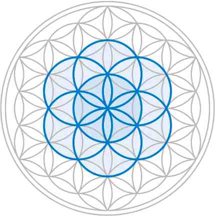 Seed inside flower of life