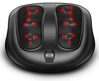 Shiatsu massager with heat