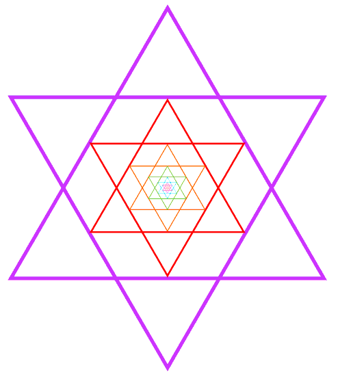 Six-pointed star and infinity