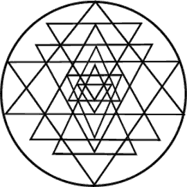 Sri Yantra spiritual triangle symbol