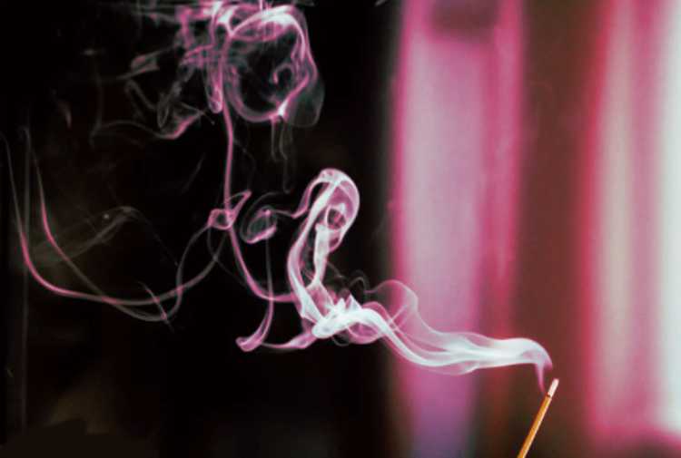 Stick incense burning
