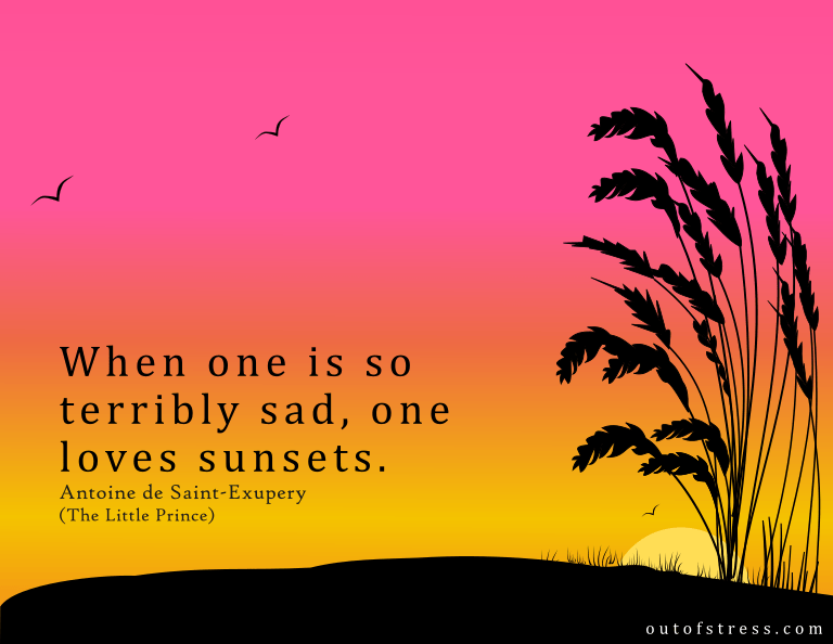 The Little Prince quote on sadness