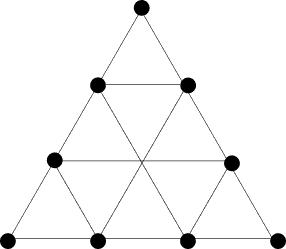 Tetrad (Tetractys) triangle symbol