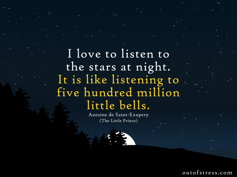 The Little Prince quote on stars.