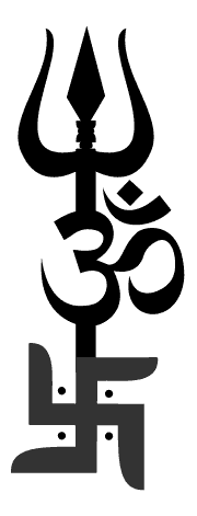 Trishakti - Three powers Hindu symbol