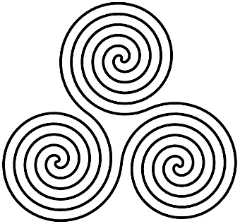 Triskele spiral symbol