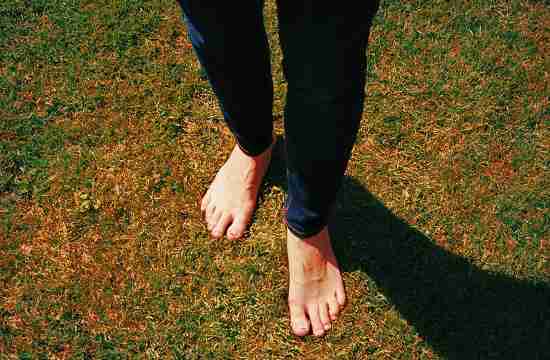 Walking on grass