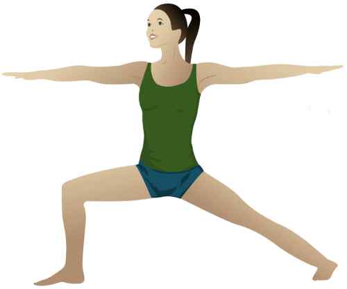 Warrior yoga pose