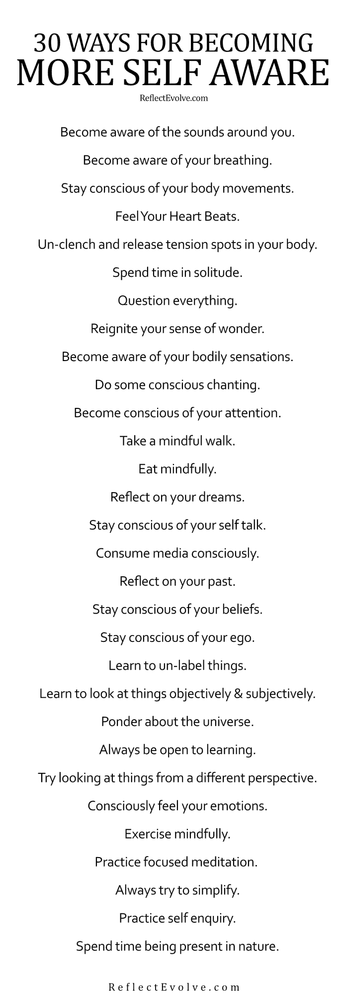 30 ways to become more self aware
