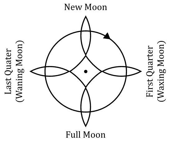 Witch's knot - lunar cycles
