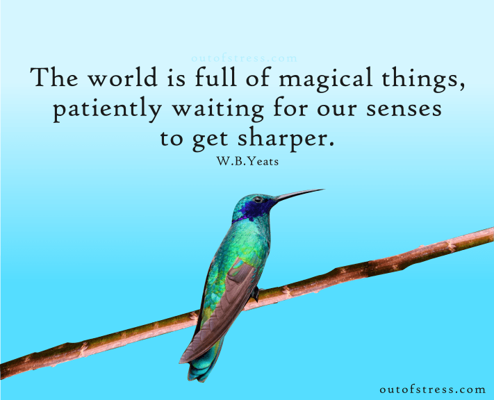 The world is full of magical things, patiently waiting for our senses to grow sharper - quote by W.B. Yeats